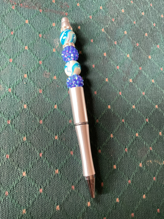 Silver pen blue beds
