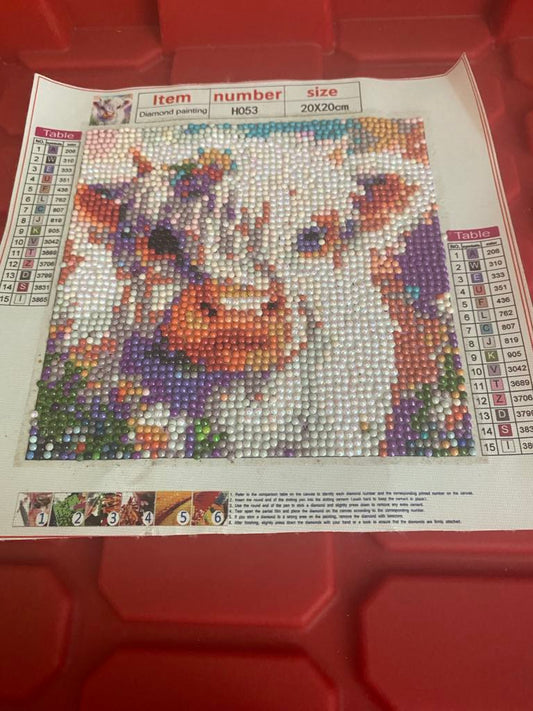 Diamond Art highland cow